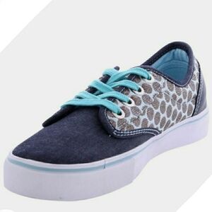Baby Phat - Girl's Porter BP Polka Dot Chambray Sneaker Color Navy Blue